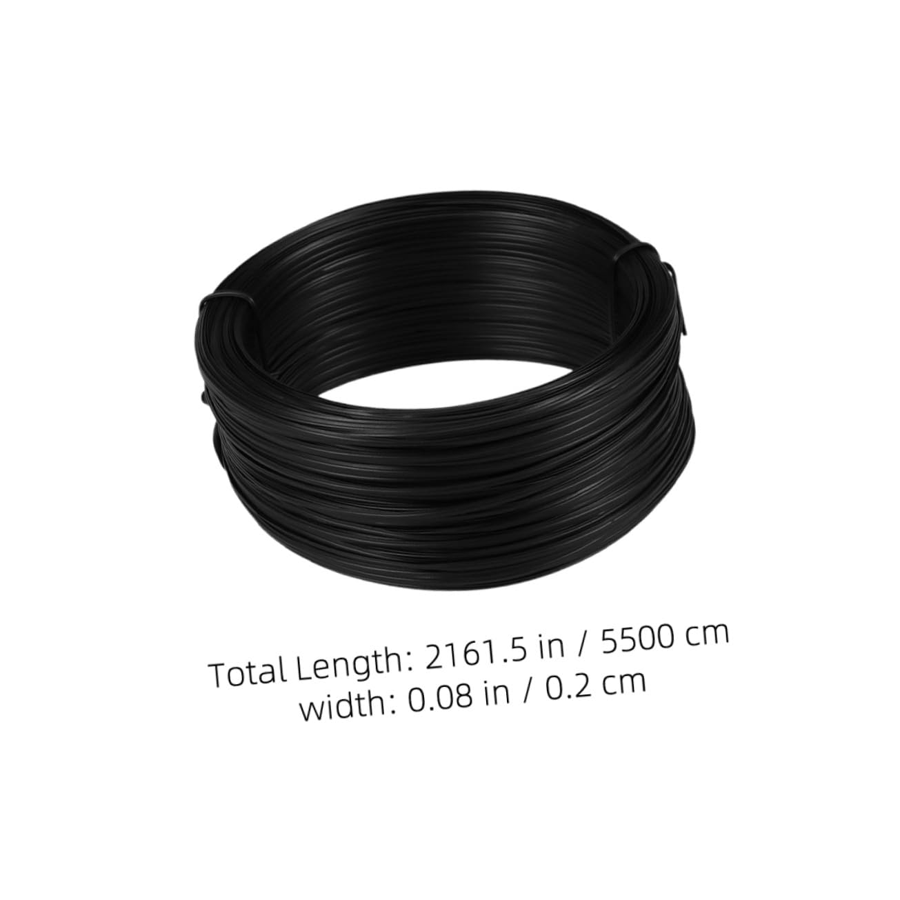 WOONEKY 2 Piezas Alambre Recubierto Negro Flexible para Jardinería y Manualidades Metros Resistente y Duradero de Unidades para Atar Plantas y Estructuras