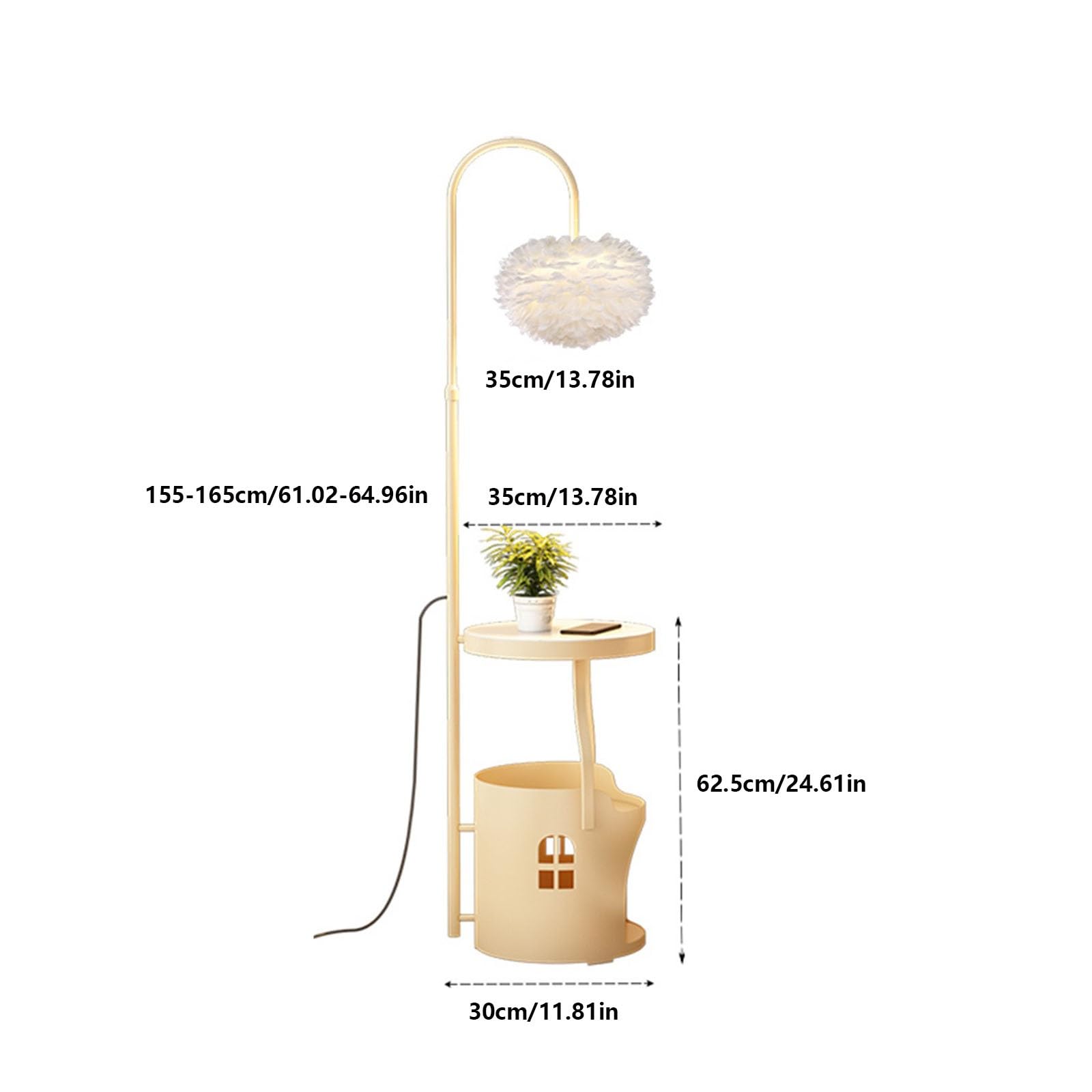 Luminaires Tischleuchte, Beistelltisch, für Schlafzimmer, Wohnzimmer, Büro (schwarz)