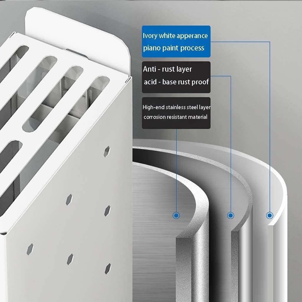 Escurreplatos de pared con bandeja extraíble, estante de secado de cocina de acero inoxidable, incluye soporte para tabla de cortar, organizador que ahorra espacio para platos y sils.