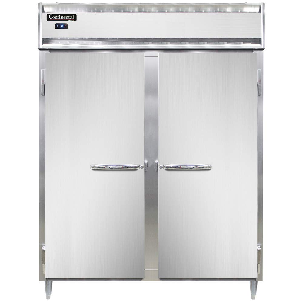 Continental Refrigerator DL2FE-SS-PT Designer Line Extra-Wide Two Section Pass-Thru Freezer, 57