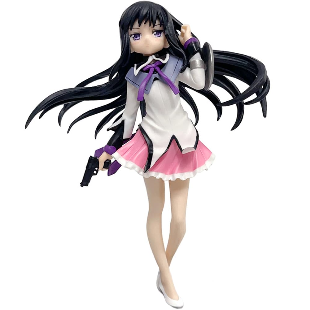 Zhongkaihua Homura Akemi Figure Pink Dress Edition Anime Girl Model Standing Figurine Collection Gift Desktop Ornaments for Anime Fans