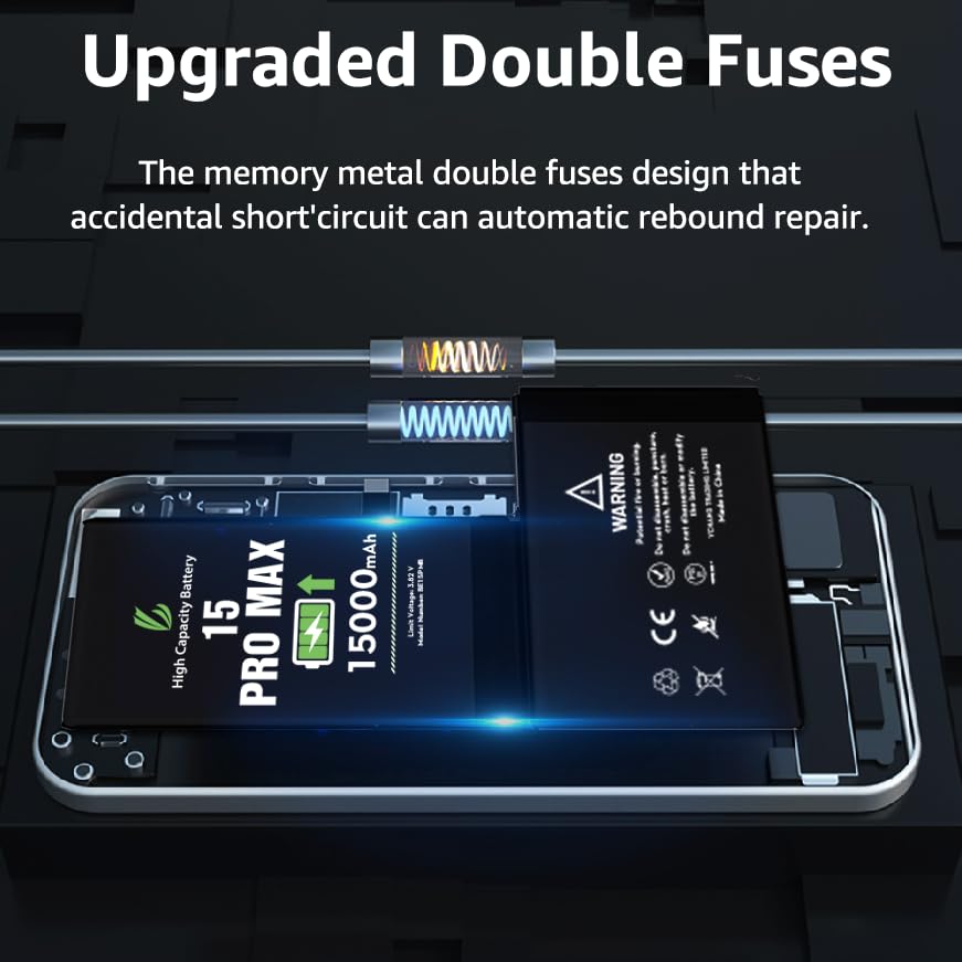 Amazon.com: LL TRADER Battery for iPhone 15 Pro Max, 15000mAh High