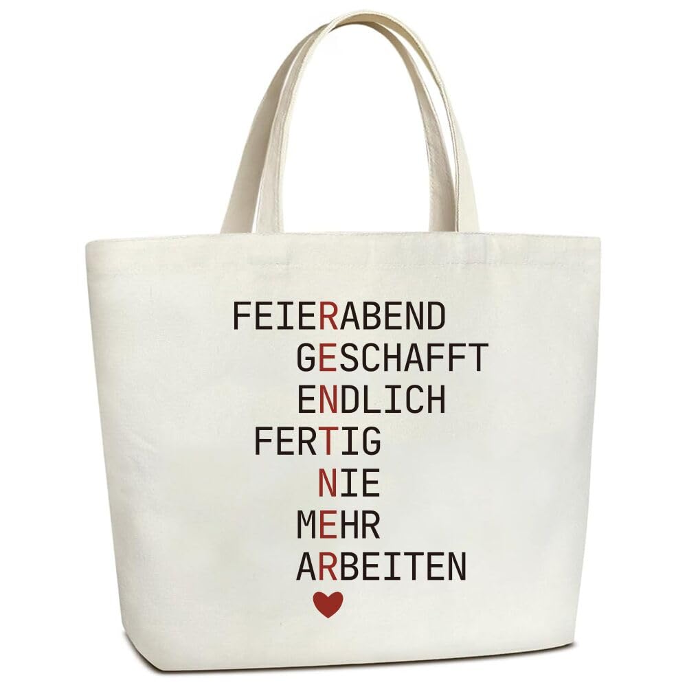 Coolgaga Rentner Tasche, Große Baumwolltasche Canvas Trageta
