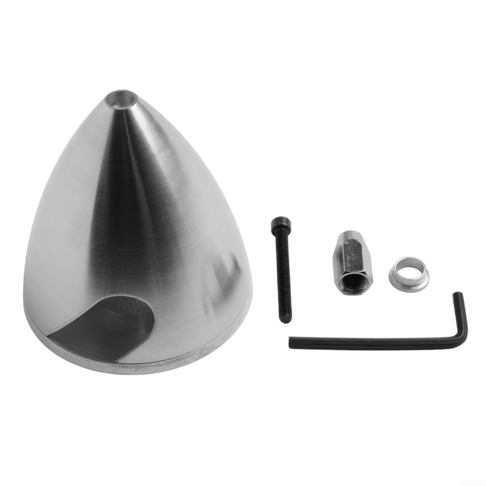Glewi Aluminium Alloy RC Plane Spinner Propeller 1.5-5.0 Inch Low Drag Design for Methanol Engine Models Silver(2.75in/70mm)