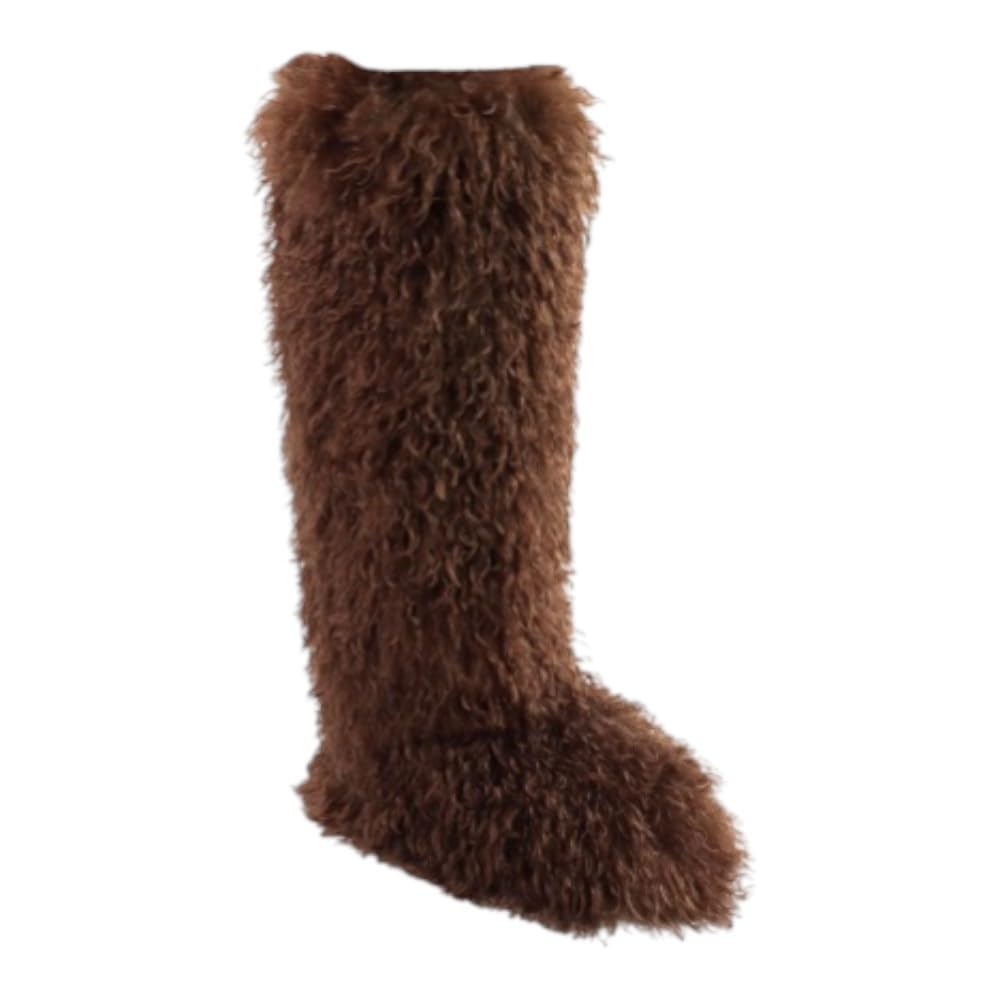 Liliana Women Over the Knee Thigh High Faux Fur Boots Tall Fashion Fluffy Furry Boots