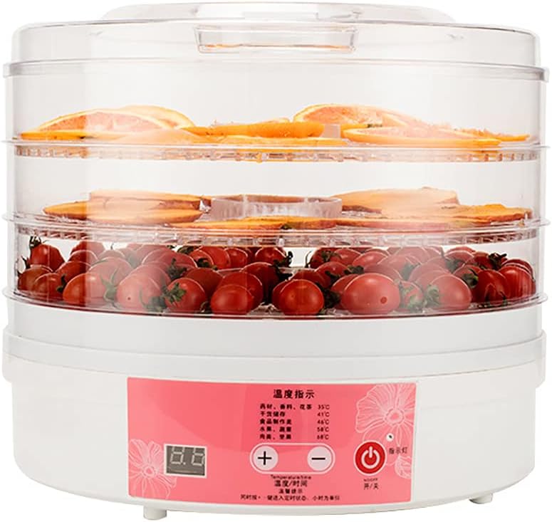 AASSDOO Food Dehydrator, Fruit Dryer, Electric Adjustable Temperature and Silent 5-Layer Tray Dryer, Suitable for Dehydrated Food, Dried Fruit Machine