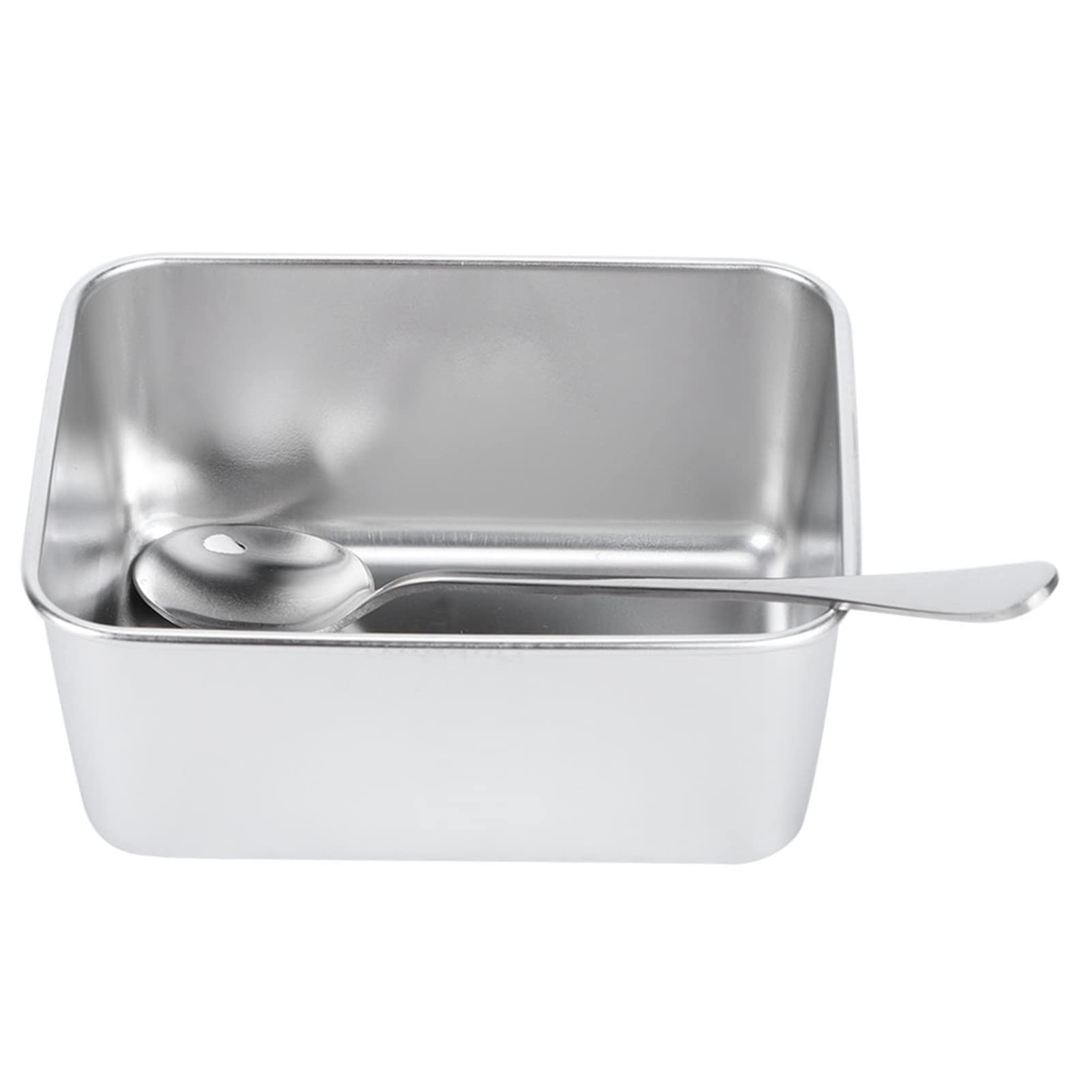 Buachois Scatola per Condimenti in Acciaio Inossidabile a 6 Griglie con Cucchiai e Coperchio, Contenitore da con Scomparto Rimovibile per Snack Sale Zucchero Prodotti Secchi
