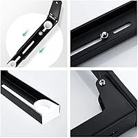 Vista 6 de Soporte de Pared Plegable y Retráctil de Acero Inoxidable 304 para Microondas, Soporte de Pared Plegable para Horno de Microondas para Accesorios