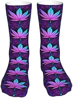 883 Compression Socks Usa Flag Marijuana Funny Weed Leaf Flag Athletic Socks Non Slip Crew Socks Comfort Calf Socks For Trekking Walking Jogging 40cm