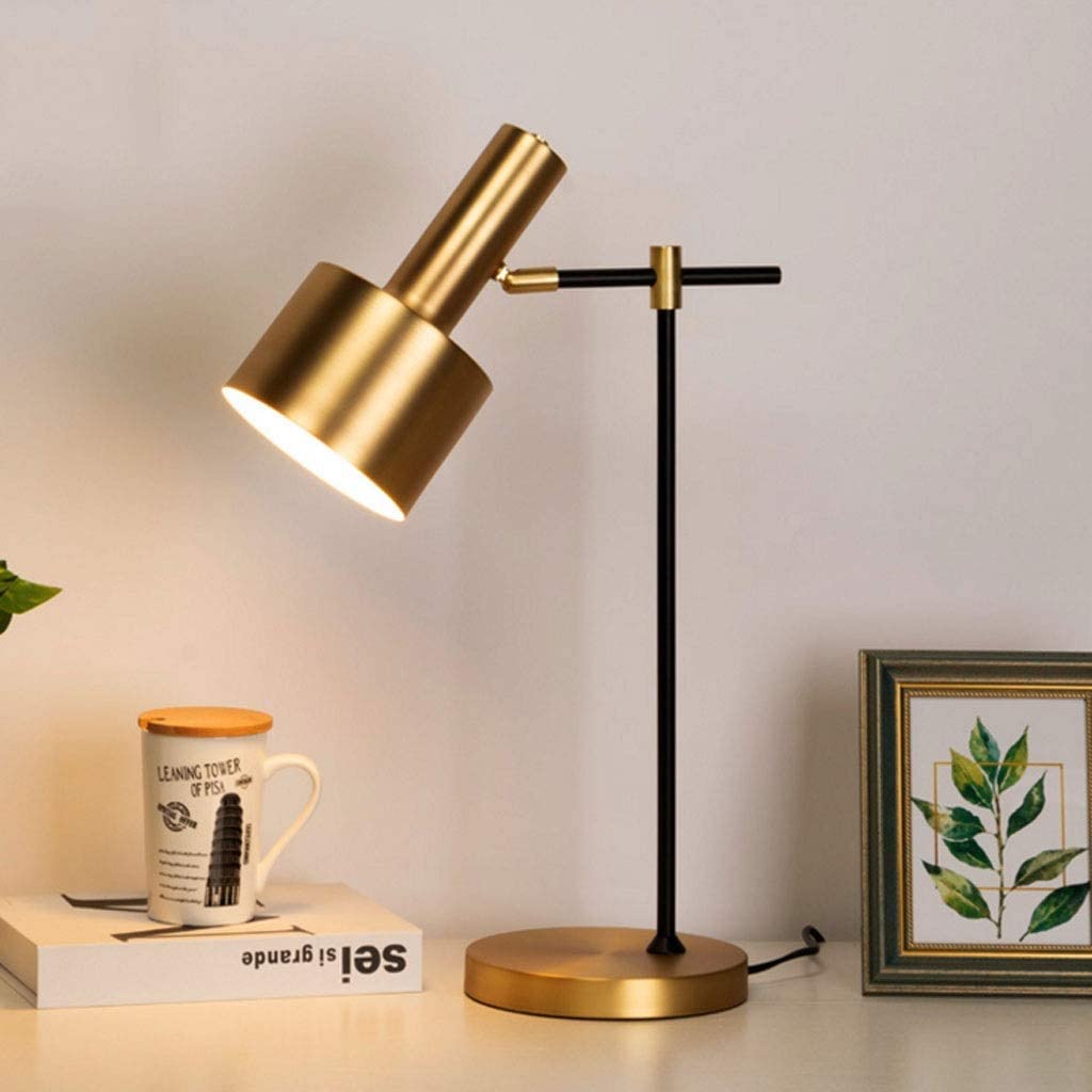 Lampa Stołowa Lampka Nocna E27 Lampka Nocna Z Kutego Żelaza Abażur Regulowany Oświetlenie Do Sypialni Sprzęt Szafka Nocna Lampa Biurkowa Sypialnia Salon Lampa Biurkowa