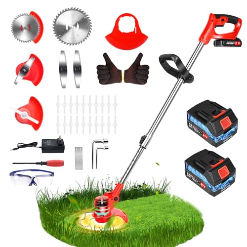 Electric Weed Wacker Cordless Weed Eater Battery Powered 21V, 4-in-1