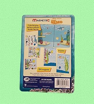 Lee Publishings Ultimate Disney Pixar's Finding Nemo and Finding Dory Magnetic Fun Activity and Puzzle Tin Set for Kids