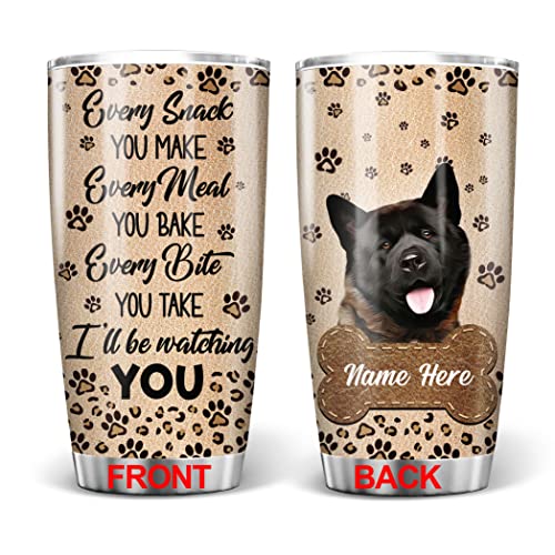 PREZZY Personalized Akita Dog Mugs With Name I''ll Be Watching Yo...