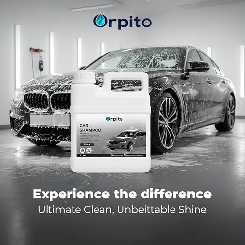 Image of Car Shampoo 5L Multi Fragrance | High Foam Car Wash Liquid | Deep Cleaning Formula | pH Neutral Paint Safe | Removes Dust & Grime | Glossy Finish Wash (1, BLACK)