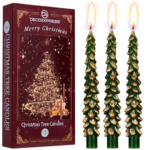 Deco Express Kerzen Set Weihnachten Deko 3er oder 6er Pack Wachs Deko...