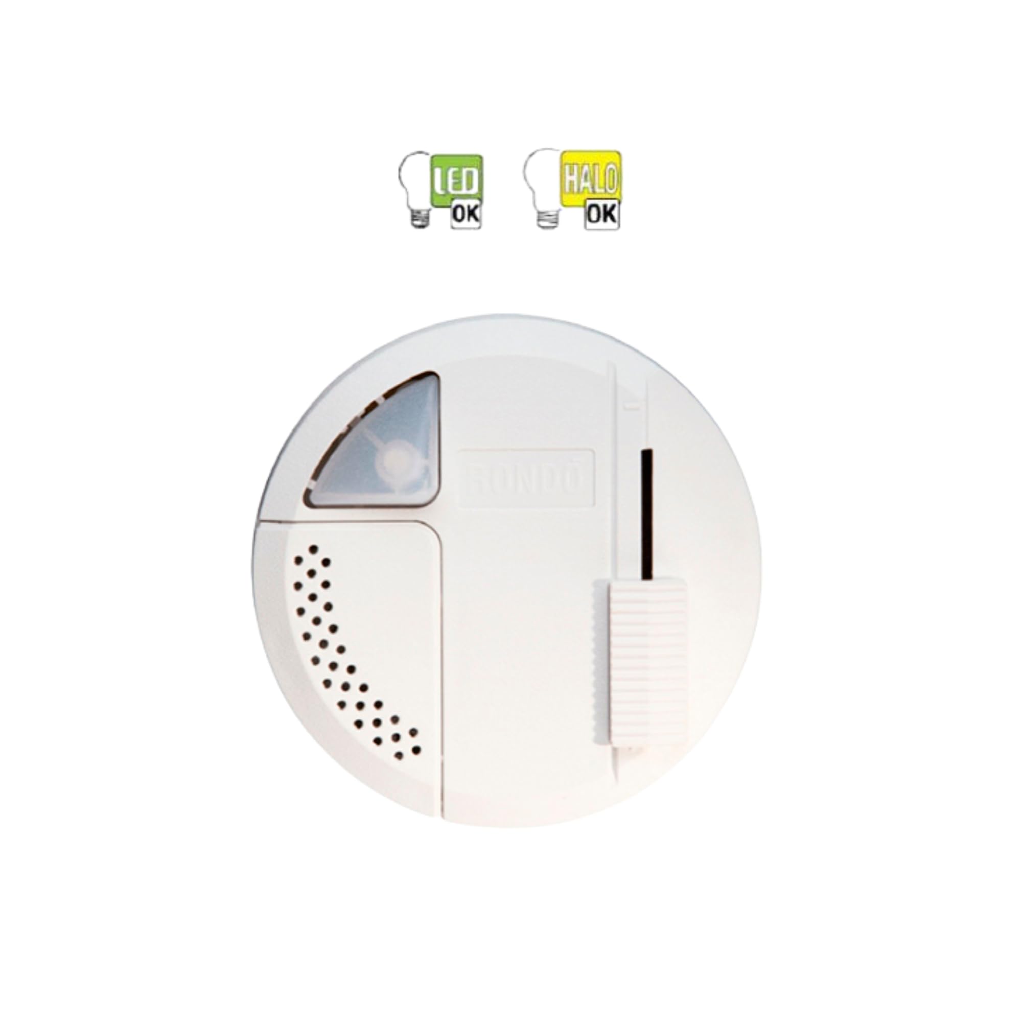 Interruptor Regulador de luz para lámpara de pie | Luz Regulable lampara 4-100W | Dimmer para lámparas de suelo | Atenuador de Intensidad para Luces LED | Fabricado en Italia | Color Blanco