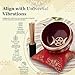 Ajuny Tibetan Singing Bowl Set with Stick and Cushion for Meditation, Yoga, Chakra Healing, Stress Relief, Mindfulness handmade Brass Sound Bowl Unique Spiritual Gifts for Women & Men (Gold Maroon)