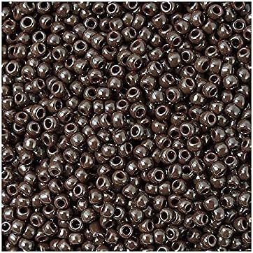 5 g TOHO Demi Round Spacer Seed Beads Rocailles, Size 8/0, Opaque Jet (# 49), Japan, Glass