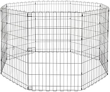 Dog Trust Foldable Metal Pet Exercise and Playpen Without Door, 36