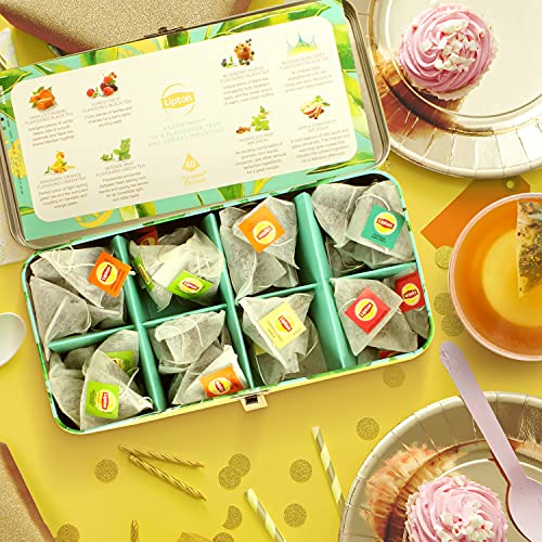 Lipton Thee Limited Edition Theedoos, het perfecte cadeau voor theeliefhebbers, leuk voor kerst - 40 zakjes - 1 tinnen… - Afbeelding 6