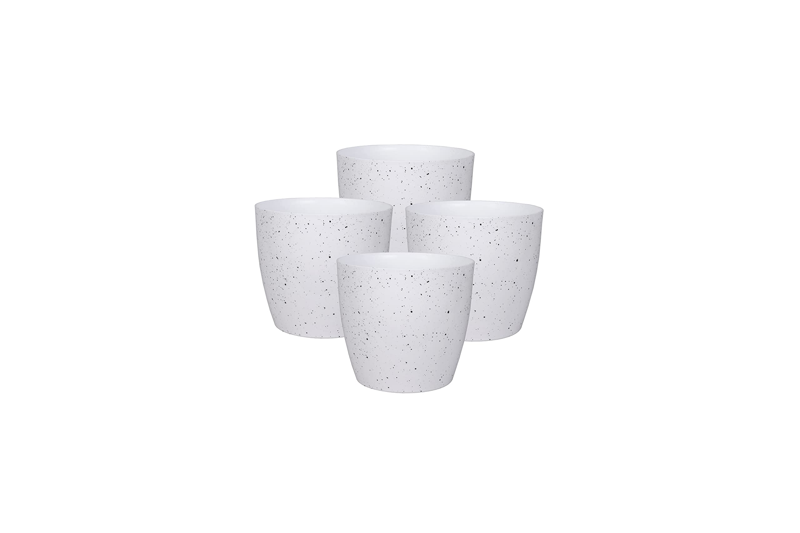 Halsey® Flower Pots for Indoor/Outdoor/Living Room/Bedroom Balcony (Pack of 4) Modern Design Durable Plastic Plant Pot for Gardening (White, X-Small 5 INCH) (B091J4YWLX) Amazon Price History, Amazon Price Tracker