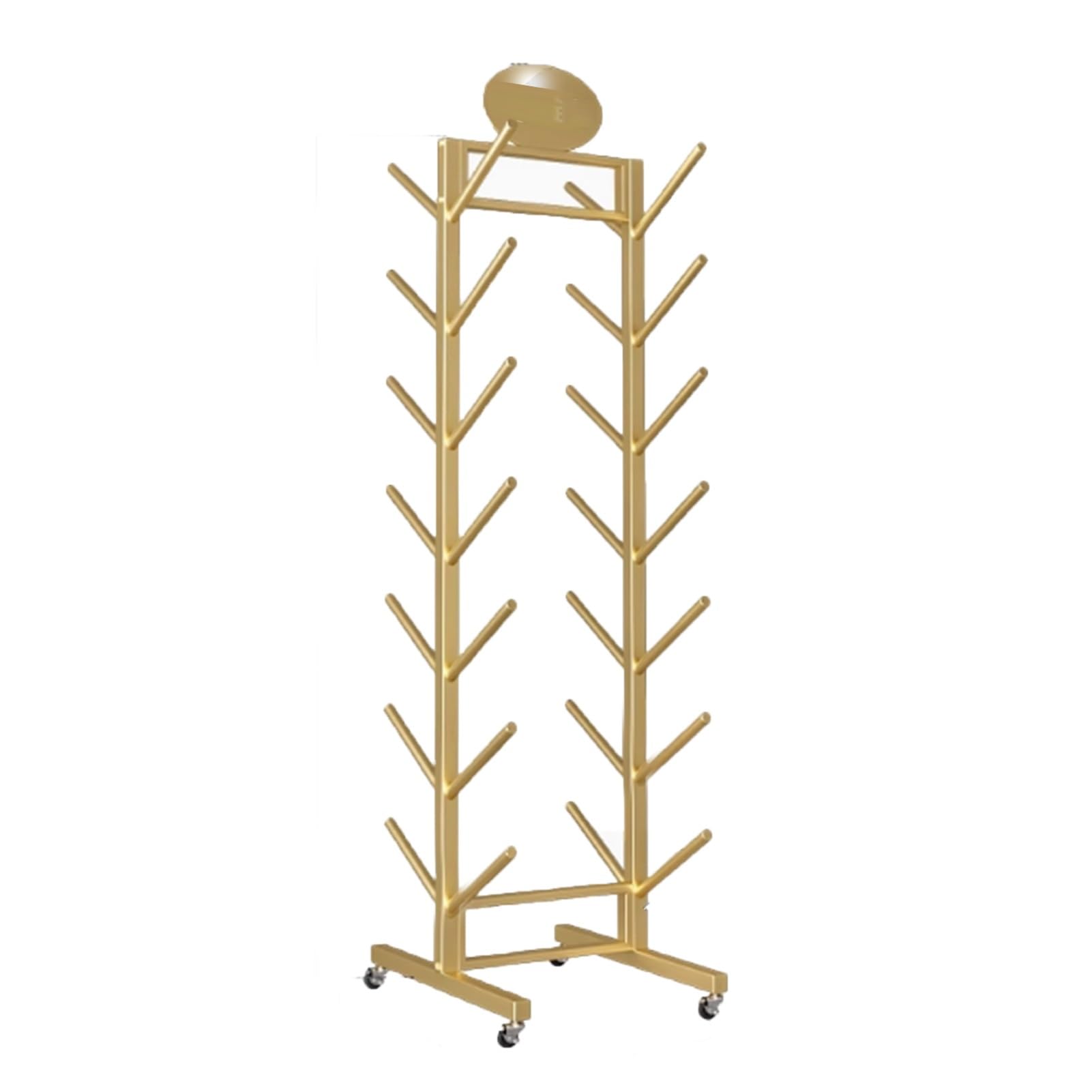 Support tapis de yoga design doré pour organiser votre coin fitness et méditation maison
