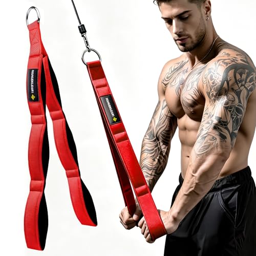 MANUEKLEAR Trizepsseil Kabelbefestigung Anlage für Die Kabel Trizeps Seil mit Größerem Bewegungsbereich für Push-Down Trizeps Griff für Bodybuilding