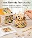 PieceRelax 3D Puzzle Jar 64 Plastic Pieces for Adults - Sweetness of Strawberry Wooden Lid Container for Kitchen Dining Study Living Room No Glue Requied Small [BC1026]