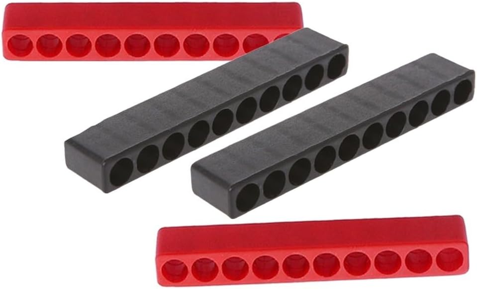 10-Hole Plastic Bit Holder for /4-Inch Hex Shank Screwdriver Bits – 4-Piece Set for Workshop Organization and Drill Bit Storage