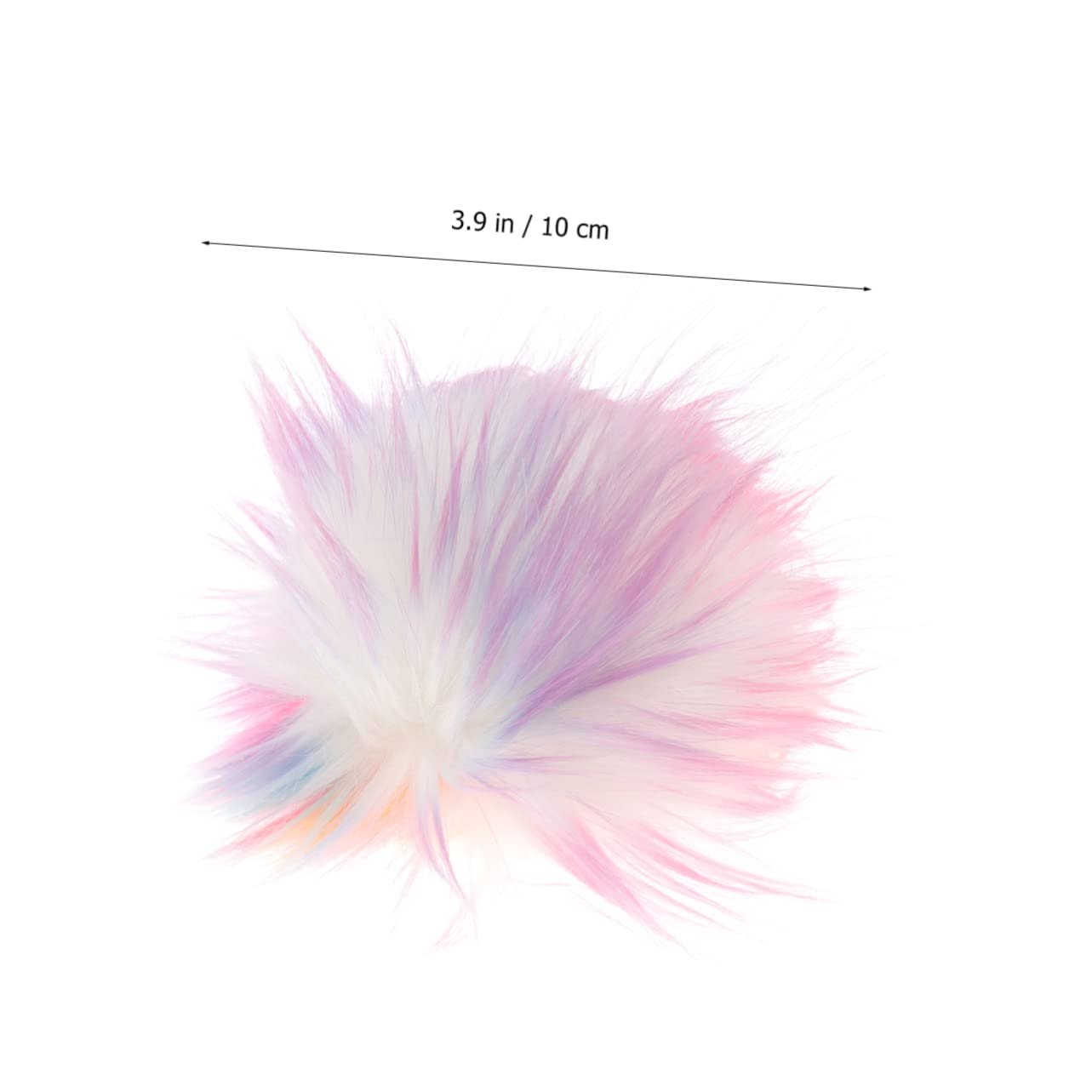 TEHAUX Lot de 2 Pompons en Fausse de 10 Cm de Diamètre 21 Élastiques pour Vêtements Chapeaux Décoration 16 Pièces