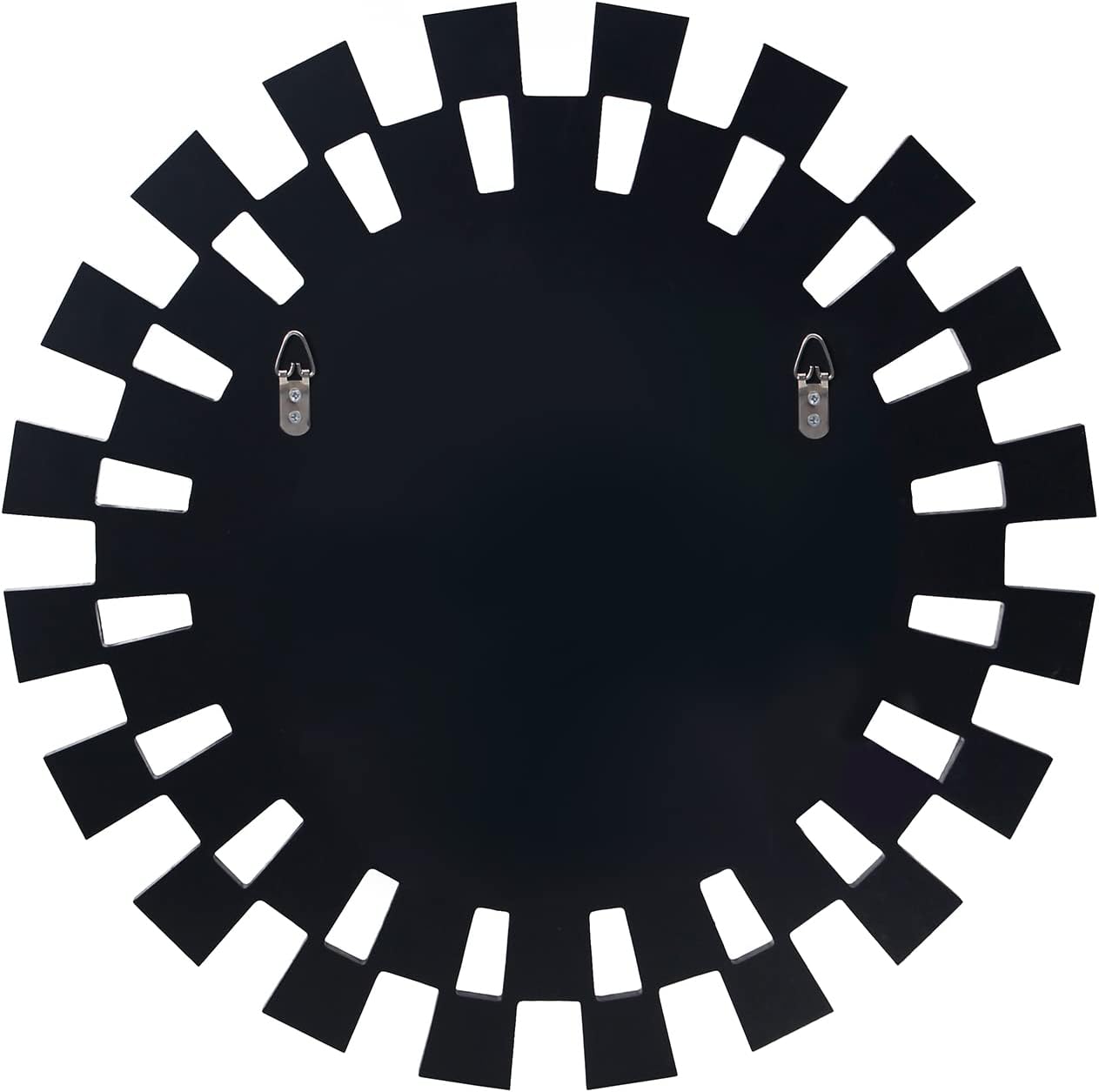 BST FURNH Sunburst Wall Mirror, 24 Inches Decorative Round Frameless Mirror for Living Room