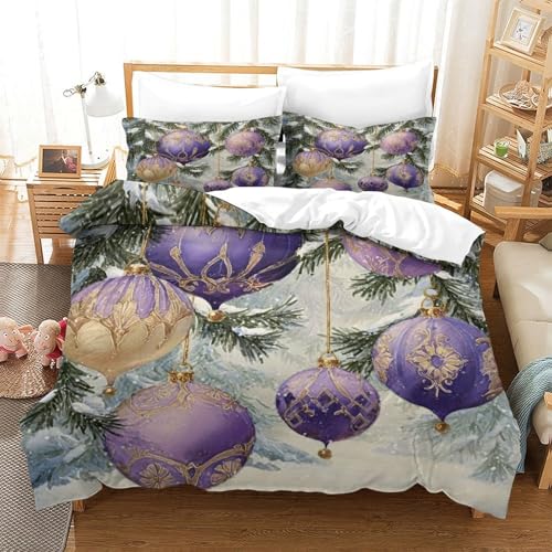 Housse de couette de Noël en microfibre supérieure résistante imprimée 3D - 3