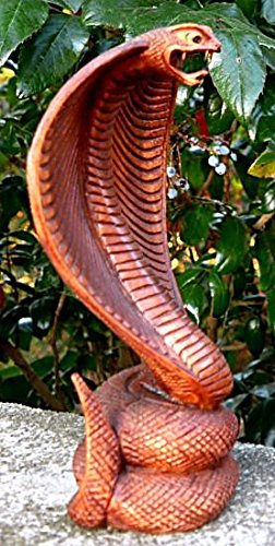 Cobra 03.30 - Figura decorativa (26 cm, madera), diseño de serpiente