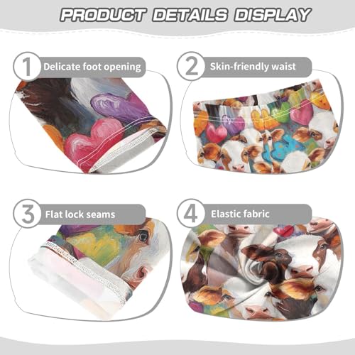 Wusikd Cute Calves Girls' Leggings Toddler Doodles Kids Yoga Pants Dance Active Tights 4T3