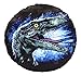 Jurassic World 75457 Blue - Cojín Redondo de Peluche (32 cm de diámetro), diseño Estampado por Ambos Lados, Multicolor