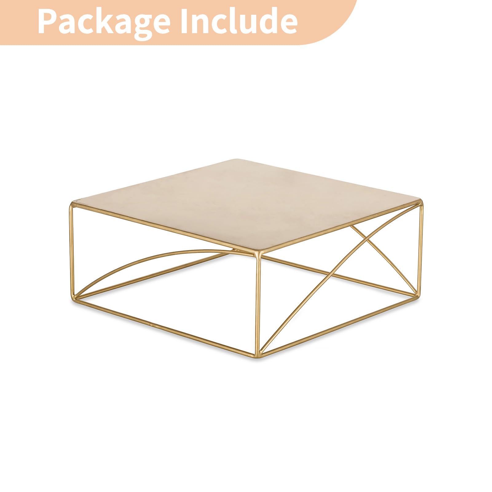 Nuptio Tarta Soporte Cake Pedestal: 31cm Boda Oro Expositor Stand Cupcakes Decoracion Pie Metal Escuadras Metalicas Estructura Baby Shower Navidad