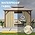 BONZER Waterproof Outdoor Curtains for Patio, Premium Thick Privacy Weatherproof Grommet Outside Curtains for Porch, Pergola, Cabana, 1 Panel, 54W x 84L inch, Cream