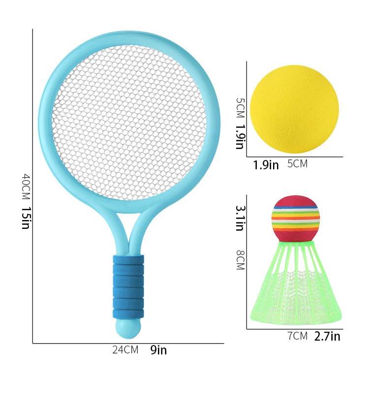 Amazon | XSDYキッズテニスラケットセット - バドミントンボール3個と