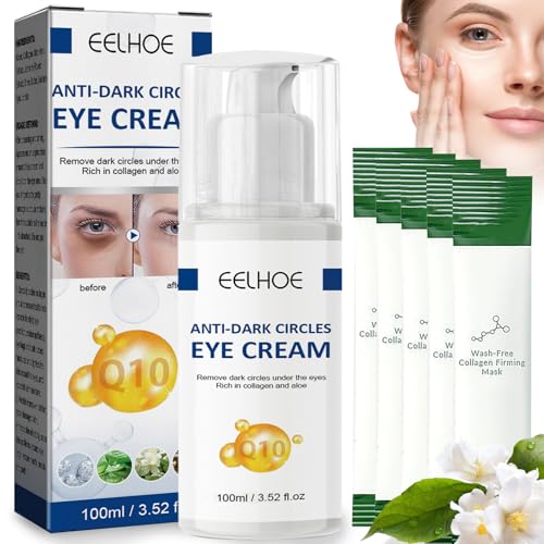 Crema Contorno Occhi 100ml, Contorno Occhi Antirughe con Collagene, Contorno Occhi Occhiaie, Unguento al Gelsomino, Riduce Borse e Linee Sottili, Crema Sotto Gli Occhi Per Uomini E Donne