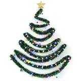 BRILLIHOOD DIY Wall Mounted Christmas Trees with LED RGB Light, Kids Toys Wall Hanging Christmas Tree, Space-Saving Christmas Decor Ideas for Small Space Home Holiday Decoration