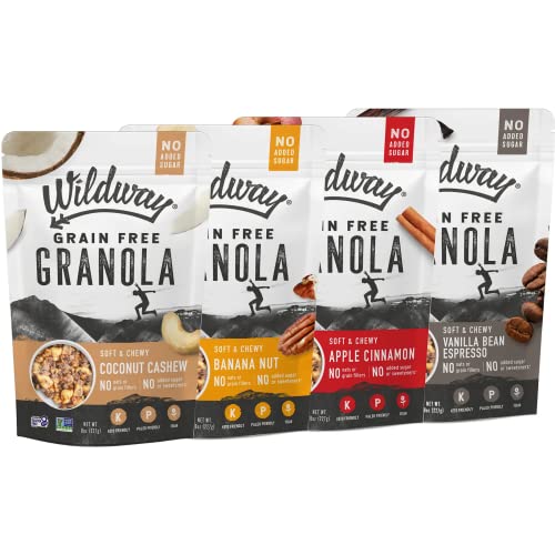 Wildway Keto Granola | Variety Pack | Grain-Free, Certified Glute...