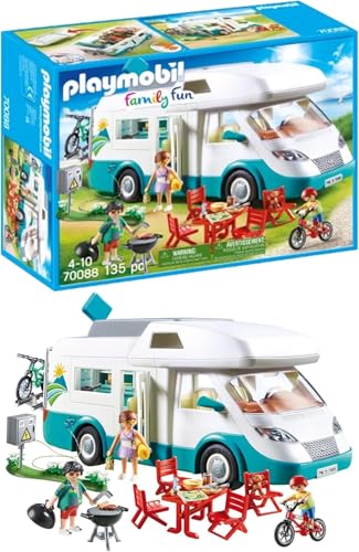 PLAYMOBIL | Family Fun | Familien-Wohnmobil | mit abnehmbaren Dach | Spielzeug für Kinder ab 4 Jahren | 70088