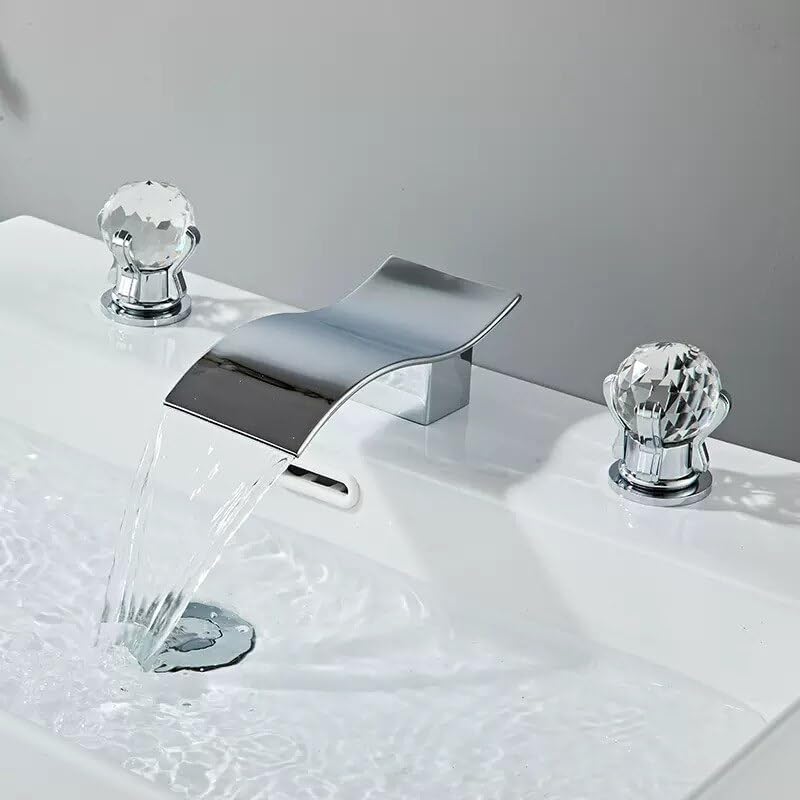 Robinet de salle de bain en laiton mitigeur col de cygne chromé au design haut de gamme