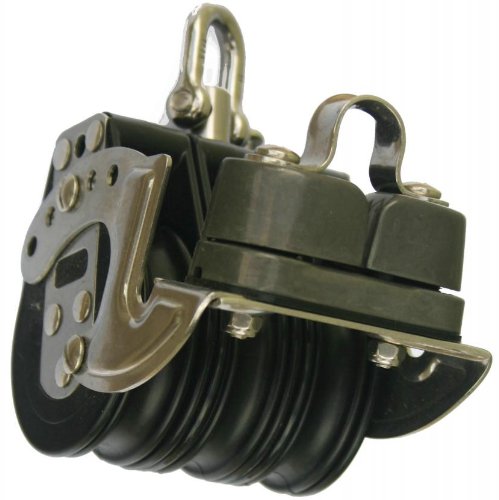 Nautos #92233-Classic line 57 MM -Triple Swivel with Aluminum CAM - 57 mm sheave-Long Lasting Characteristics.Sailboat Block