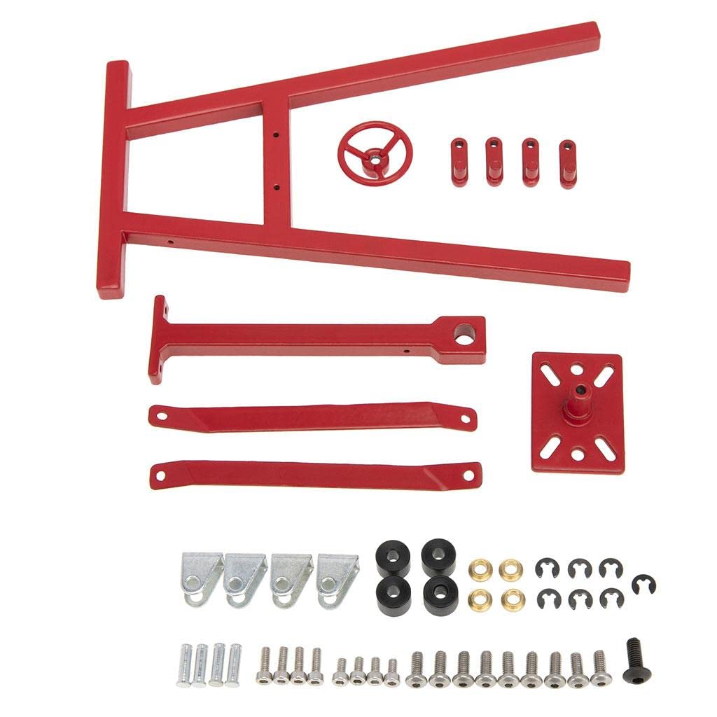 Soporte de Reparación Universal para Motor RC 1 10 Estructura de Bastidor Plegable Giratoria con Rodamiento Metal Y Estable Bandeja, Rojo