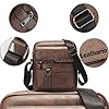 Leathario Men's Crossbody Bag,Vegan Leather, Small Messenger Shoulder Purse Side Sling Satchel for Travel Work #2