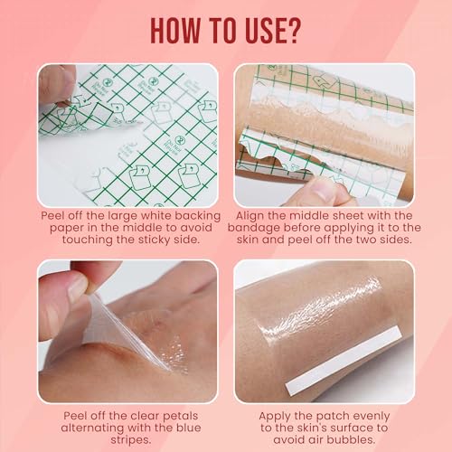 Image of Homeaura 100 Pcs Transparent Adhesive Makeup Hand Palette | Waterproof PU Film Sheets for Foundation Blending & Mixing | Disposable Makeup Tool for Artists (2.75 inchx2.75 inch)
