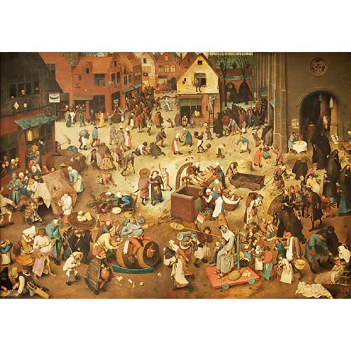MISITU Klassische Puzzles 2000 Teile für Erwachsene, Gemälde von Pieter Bruegel der Ältere Kinder Große Puzzle ab 14…