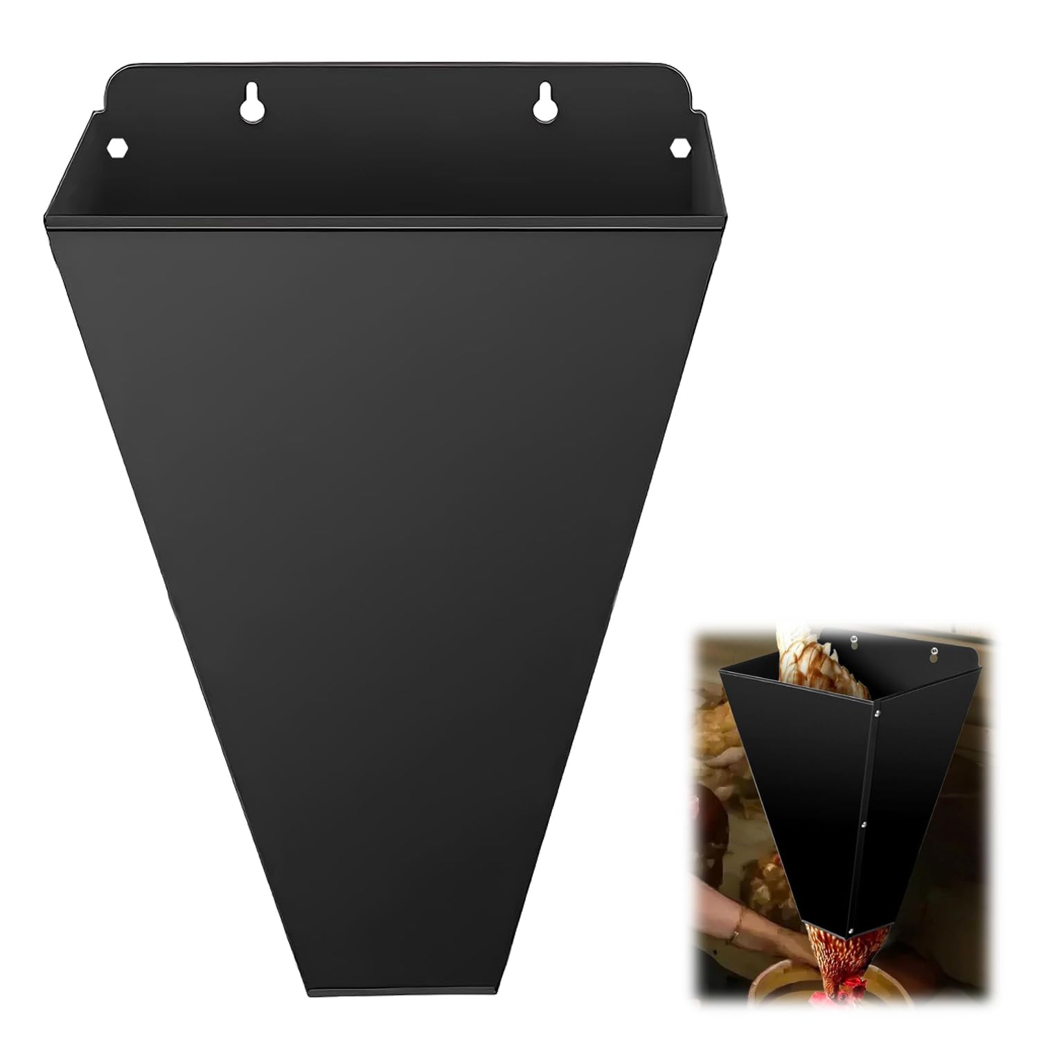 Imbuto da macello per pollame, coni di pollo in metallo con rivestimento antiruggine, grandi coni di pollame per battaglie di piccoli galli e polli grandi (26 x 17,5 x 33,5 cm)