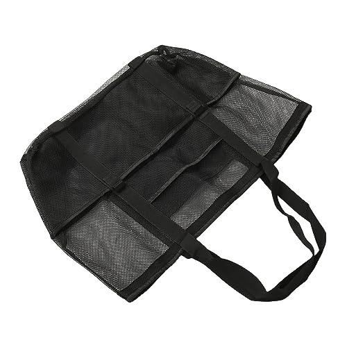 Extra Large Beach Mesh Bag with 40L Capacity, Shoulder or Handheld, Black, for Travel, Beach, Pool, Family Outing2